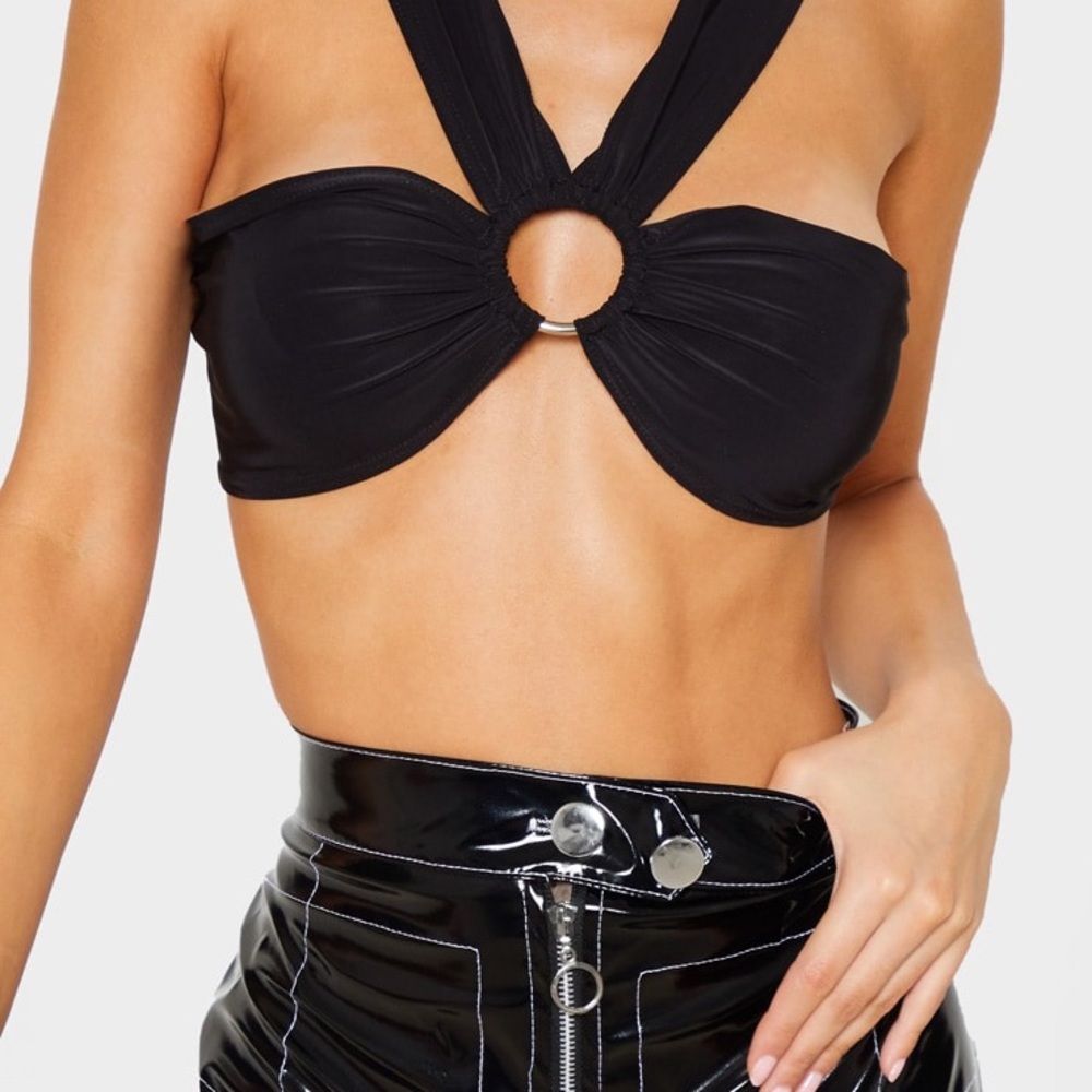 Black Slinky Crop Top